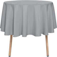 Lofaris Grey 290 GSM Waterproof Polyester Round Tablecloth