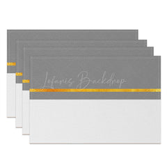 Lofaris Grey And White Golden Line Dinner Set Of 4 Placemats