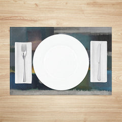 Lofaris Grey Green Morden Abstract Paint Set Of 4 Placemats