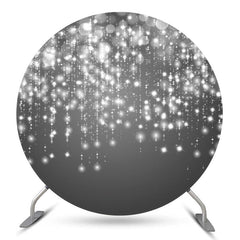 Lofaris Grey Shine String Circle Birthday Backdrop Cover