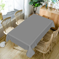 Lofaris Grey Soild Color Rectangle Tablecloth Coffee Party