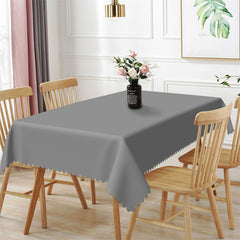 Lofaris Grey Soild Color Rectangle Tablecloth Coffee Party