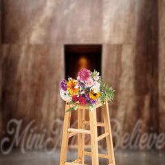 Lofaris Grey Stone Wall Backdrop With Door For Photography