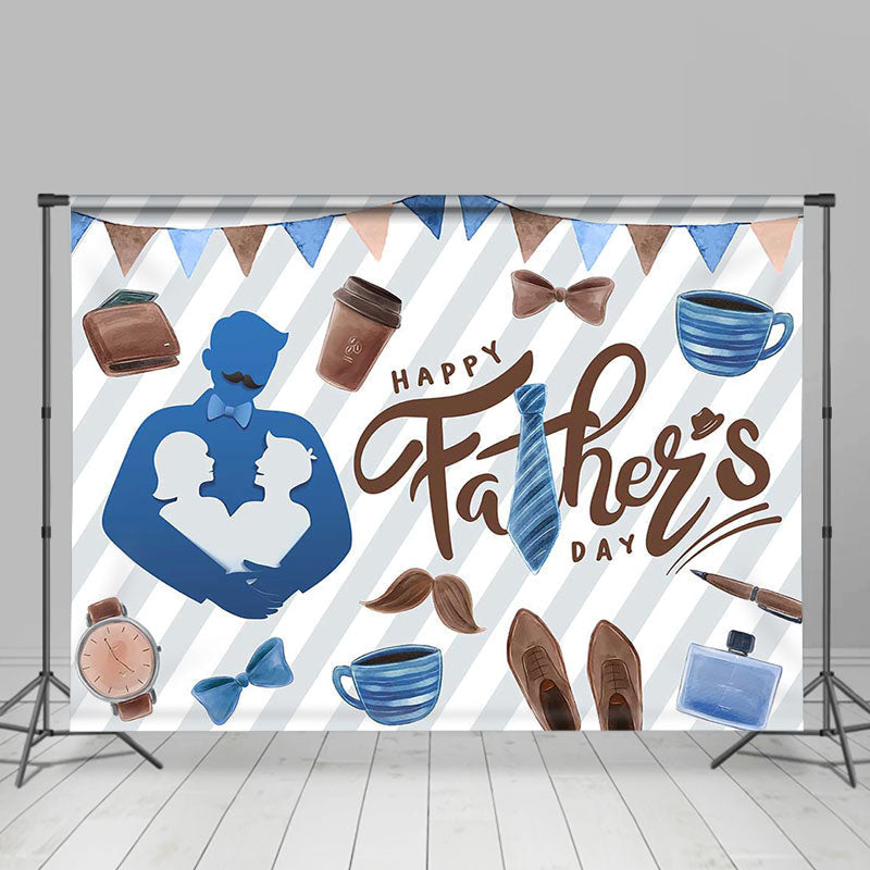 Lofaris Grey Stripe Coffee Mug Shoe Fathers Day Backdrop