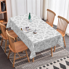 Lofaris Grey Vintage Rustic Pattern Rectangle Tablecloth