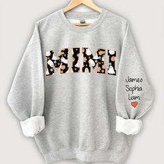 Lofaris Retro Halloween Groovy Mimi And Grandkids Name Sweatshirt