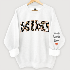 Lofaris Retro Halloween Groovy Mimi And Grandkids Name Sweatshirt