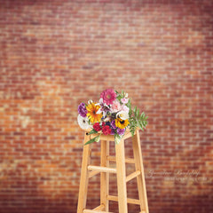 Lofaris Grunge Retro Red Brick Backdrop For Photography