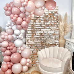 Lofaris Half Moon Retro Faded Brick Wall Arch Party Backdrop