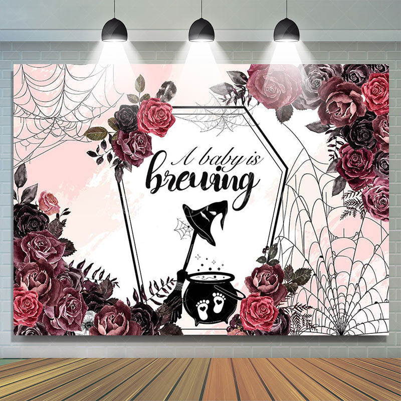 Lofaris Halloween Baby Is Brewing Gender Reveal Backdrop