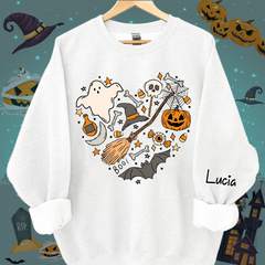 Lofaris Halloween Doodles Hearth Shirt Gift For Grandma Cute Sweatshirt