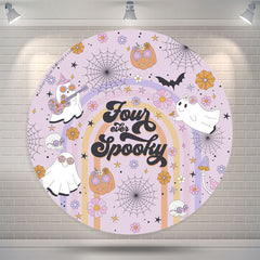 Lofaris Halloween Four Ever Spooky Round Birthday Backdrop