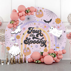 Lofaris Halloween Four Ever Spooky Round Birthday Backdrop