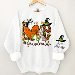 Lofaris Halloween Love Grandma Life Heart Custom Sweatshirt