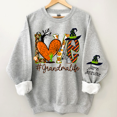 Lofaris Halloween Love Grandma Life Heart Custom Sweatshirt