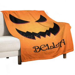 Lofaris Halloween Pumpkin Ghosts Face Custom Name Blanket