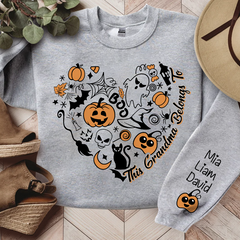 Lofaris Vintage Halloween Pumpkins Grandma And Kids LTP01