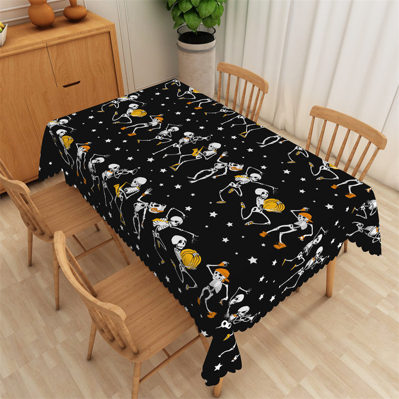 Lofaris Halloween Spook Pumpkin Star Home Square Tablecloth