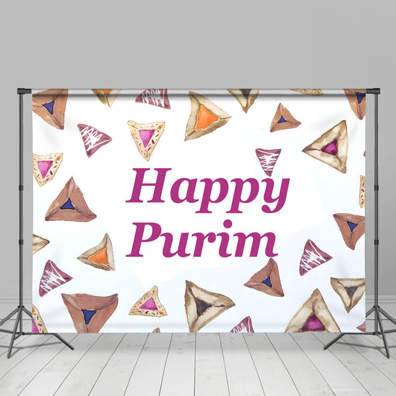 Lofaris Hamantashen Cookies Happy Purim Party Backdrop