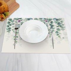 Lofaris Hanging Floral Leaf Spring Dining Set Of 4 Placemats