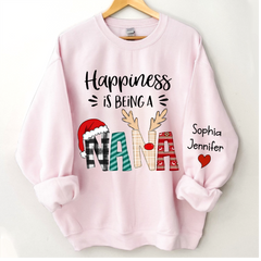 Lofaris Custom Christmas Shirt Happiness Is Being A Nana CTH01 Sweatshirt