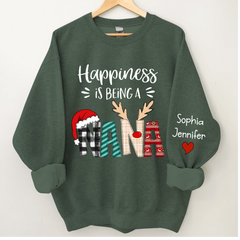 Lofaris Custom Christmas Shirt Happiness Is Being A Nana CTH01 Sweatshirt