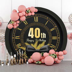 Lofaris Happy 40th Birthday Round Backdrop Kit For Party