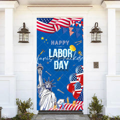 Lofaris Happy Labor Day American Flag Liberty Door Cover