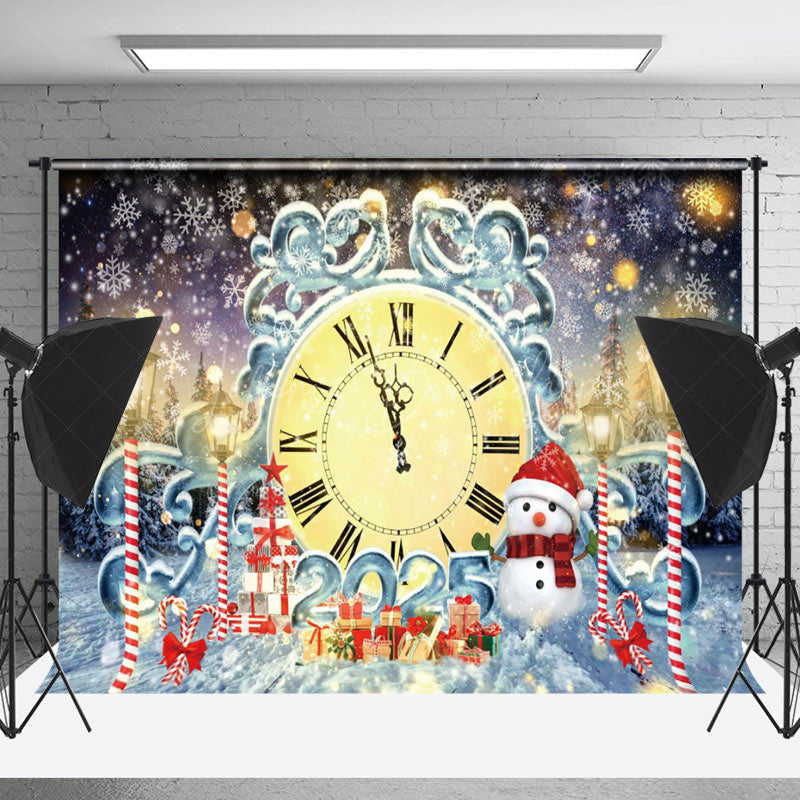 Lofaris Happy New Year 2025 Countdown Christmas Backdrop