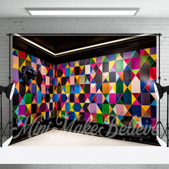 Lofaris Harlequin Colorful Walls Birthday Photo Backdrop