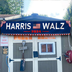 Lofaris Harris Tim Walz 2024 Blue Outdoor Banner Yard Sign