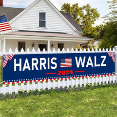 Lofaris Harris Tim Walz 2024 Blue Outdoor Banner Yard Sign