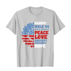 Lofaris Harris Walz 2024 Peace LGBT Support T-Shirt