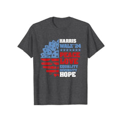 Lofaris Harris Walz 2024 Peace LGBT Support T-Shirt