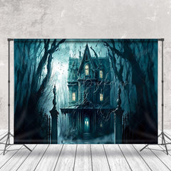 Lofaris Haunted House Scary Night Foggy Halloween Backdrop