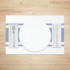 Lofaris Haze Blue Elegant Modern Simple Set Of 4 Placemats