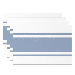 Lofaris Haze Blue Elegant Modern Simple Set Of 4 Placemats