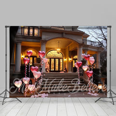 Lofaris Heart Balloons Palace Door Valentines Day Backdrop