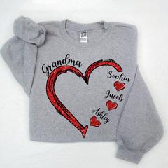 Lofaris Heart Glitter Merry Christmas Custom Sweatshirt