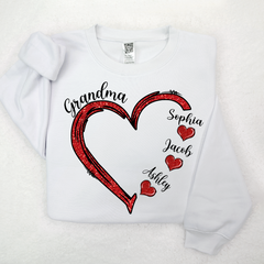 Lofaris Heart Glitter Merry Christmas Custom Sweatshirt