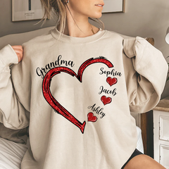 Lofaris Heart Glitter Merry Christmas Custom Sweatshirt