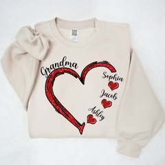 Lofaris Heart Glitter Merry Christmas Custom Sweatshirt