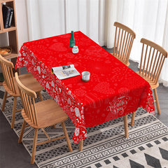 Lofaris Hearts Roses Bokeh Red Valentines Day Decor Tablecloth