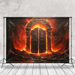 Lofaris Hell Burning Door Portrait Photography Backdrop