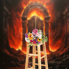 Lofaris Hell Burning Door Portrait Photography Backdrop