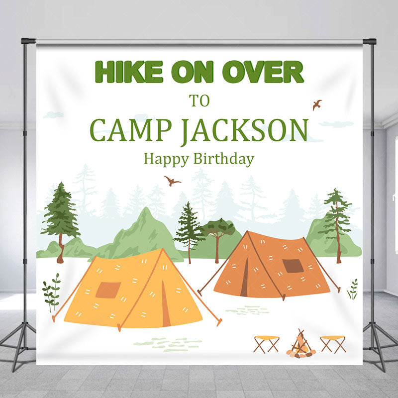 Lofaris Hike On Over Wild Camp Custom Name Birthday Backdrop