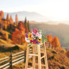 Lofaris Hills And Woods Under The Sun Autumn Photo Backdrop