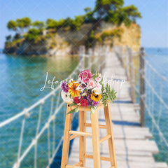 Lofaris Hillside Plank Road Sea Natural Scenery Backdrop