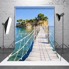 Lofaris Hillside Plank Road Sea Natural Scenery Backdrop