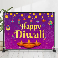 Lofaris Hindu Festival Of Light Party Purple Diwali Backdrop